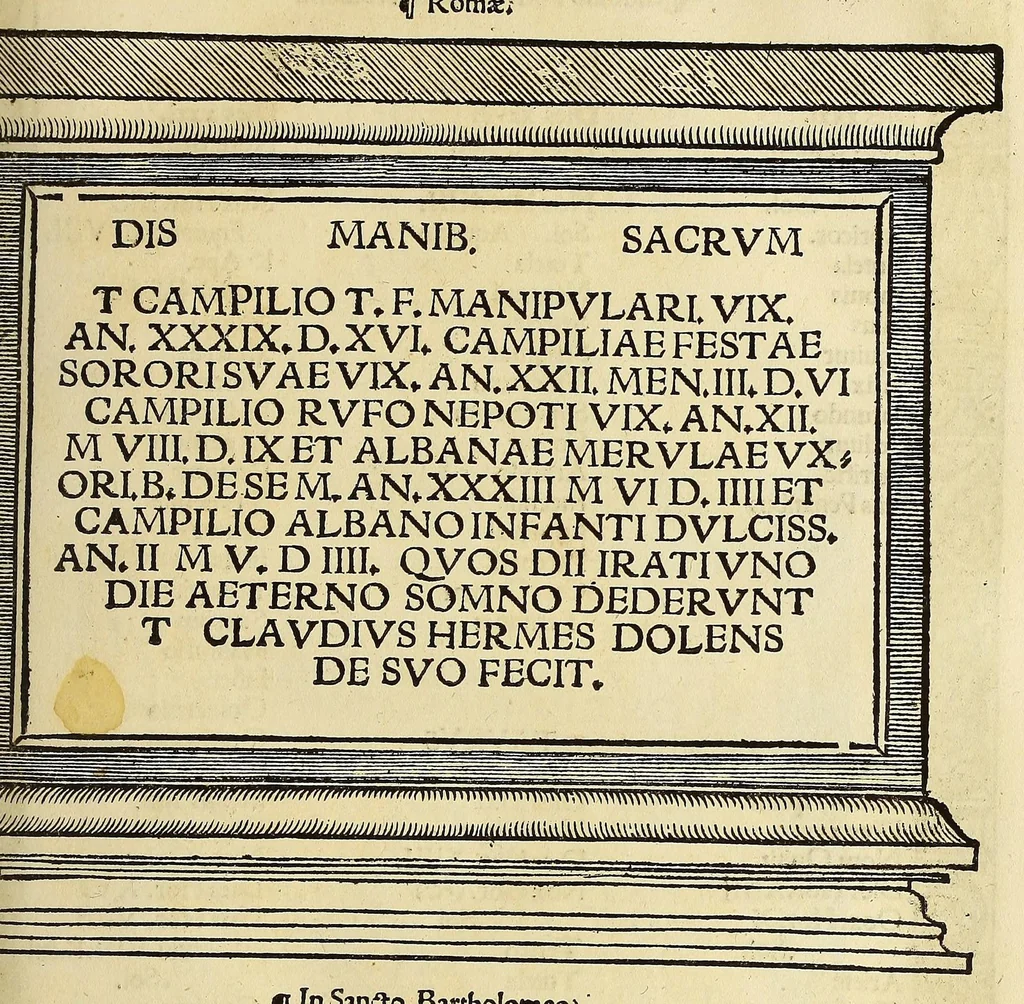 An illustration from Inscriptiones sacrosanctae vetustatis non illae quidem Romanae, sed totius fere orbis summo studio ac maxiimis impensis terra mariq[ue] conquisitae feliciter incipiunt., 1534, leaf 307