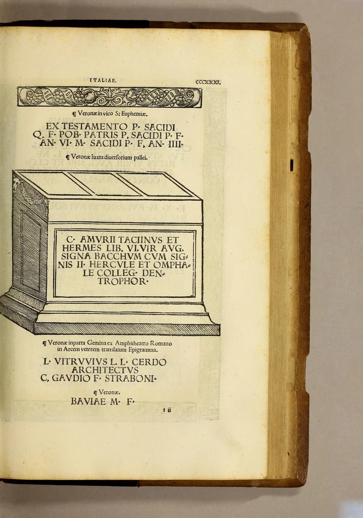 An illustration from Inscriptiones sacrosanctae vetustatis non illae quidem Romanae, sed totius fere orbis summo studio ac maxiimis impensis terra mariq[ue] conquisitae feliciter incipiunt., 1534, leaf 371