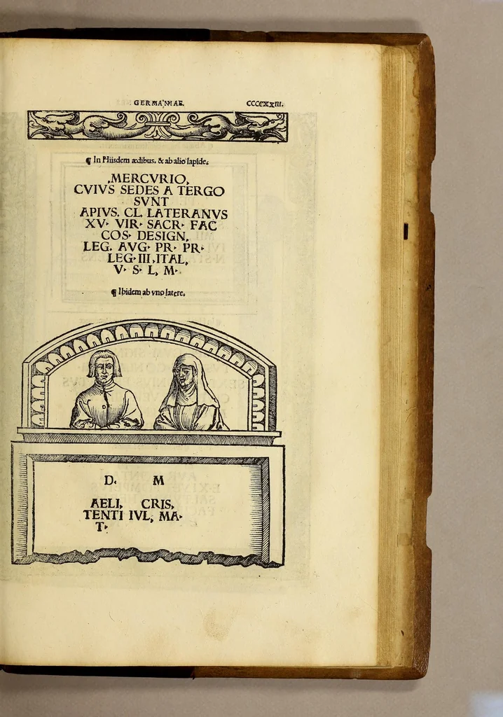 An illustration from Inscriptiones sacrosanctae vetustatis non illae quidem Romanae, sed totius fere orbis summo studio ac maxiimis impensis terra mariq[ue] conquisitae feliciter incipiunt., 1534, leaf 463