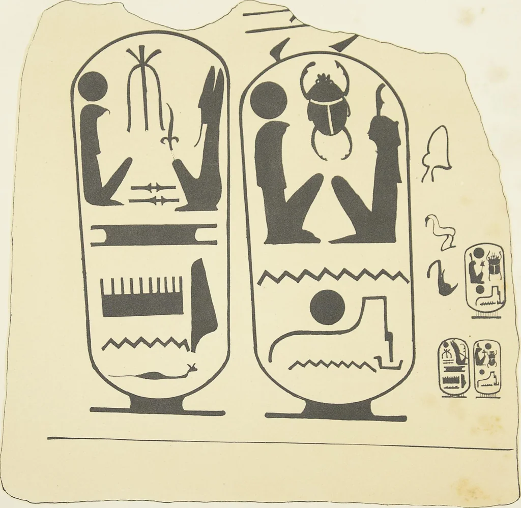 An illustration from Inscriptions in the hieratic and demotic character : from the collections of the British Museum., 1868, leaf 18