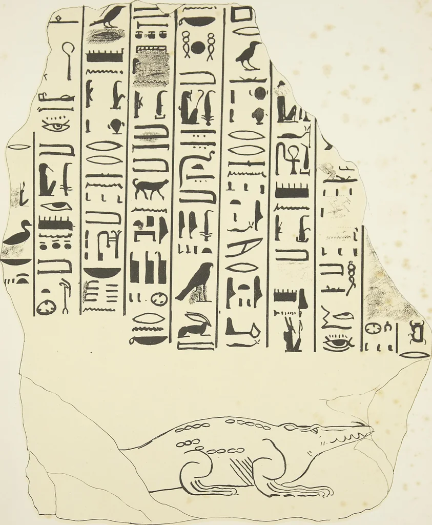 An illustration from Inscriptions in the hieratic and demotic character : from the collections of the British Museum., 1868, leaf 22