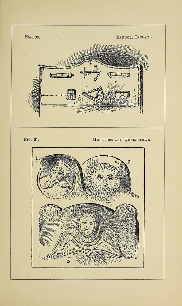 An illustration from In search of gravestones old and curious. With one hundred and two illustrations, 1896, leaf 189