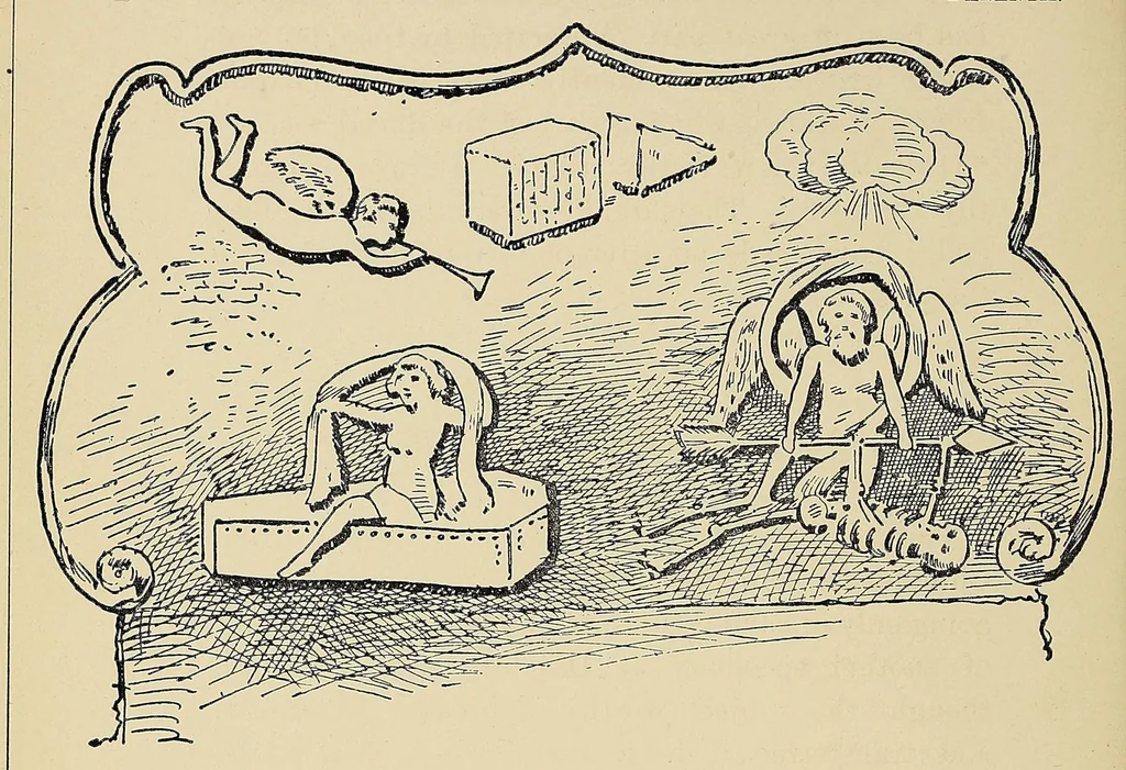 An illustration from In search of gravestones old and curious. With one hundred and two illustrations, 1896, leaf 72