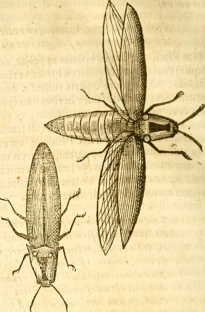 An illustration from Insectorum sive minimorum animalium theatrum: olim ab Edoardo Wottono, Conrado Gesnero, Thomaque Pennio inchoatum: tandem Tho. Movfeti Londinâtis operâ sumptibusq; maximis concinnatum, auctum, perfectum: et ad vivum expressis iconibus suprà quingentis illustratum, 1634, leaf 141
