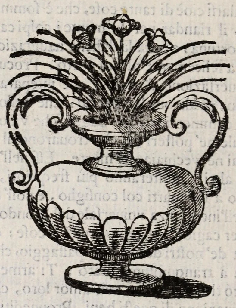 An illustration from Insegnamenti del viuere, 1672, leaf 158