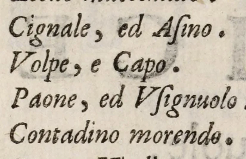 An illustration from Insegnamenti del viuere, 1672, leaf 20