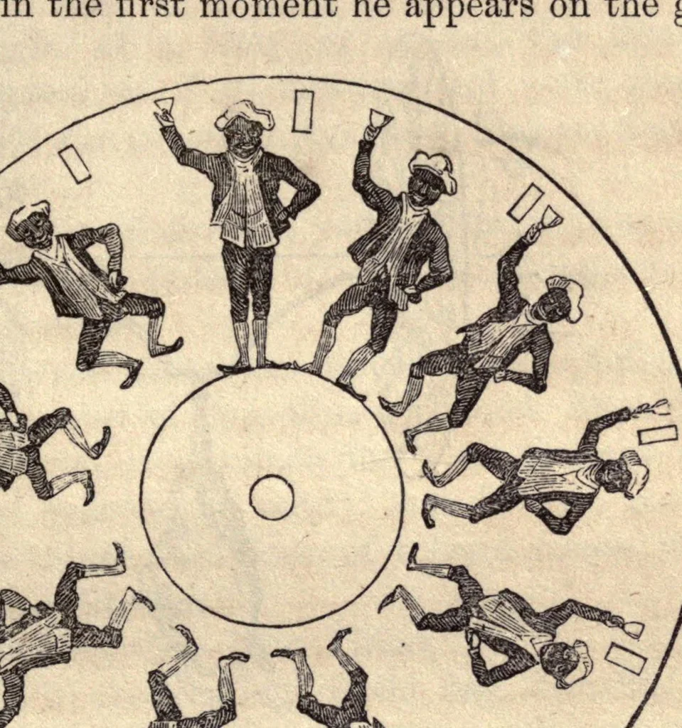 An illustration from Philosophy in sport made science in earnest; being an attempt to illustrate the first principles of natural philosophy by the aid of the popular toys and sports of youth, 1857, leaf 417