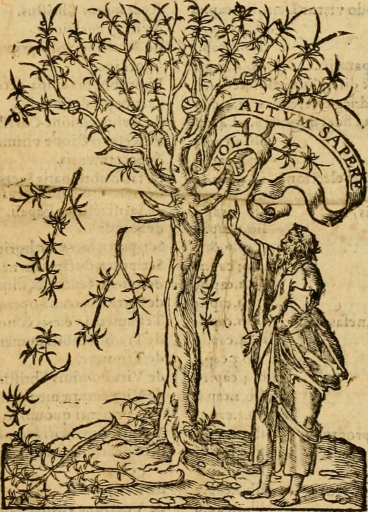An illustration from Institutio christianae religionis .., 1559, leaf 4