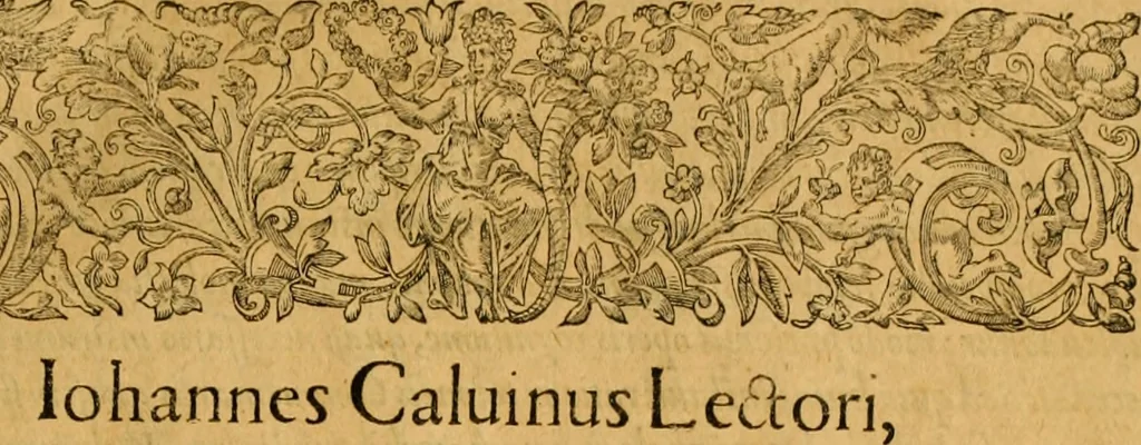 An illustration from Institutio christianae religionis .., 1592, leaf 6