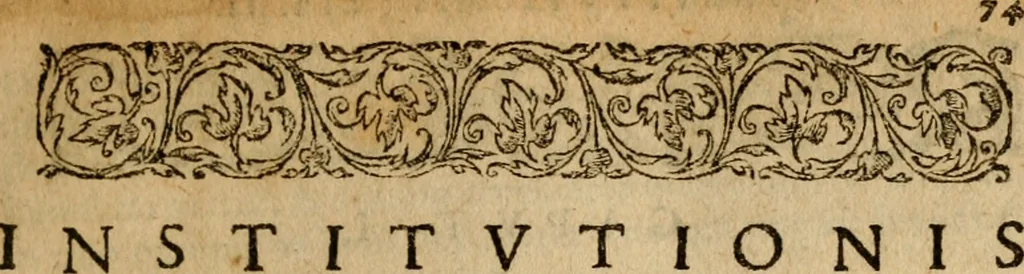 An illustration from Institutio Christianae religionis, 1612, leaf 180