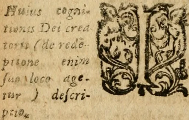 An illustration from Institutio Christianae religionis, 1612, leaf 37