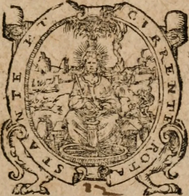 An illustration from Institutiones linguae Hebraicae : postremo recognitae, ac locupletatae, 1618, leaf 8