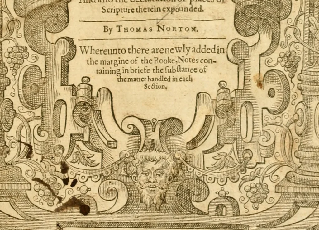 An illustration from The institution of christian religion, 1634, leaf 4