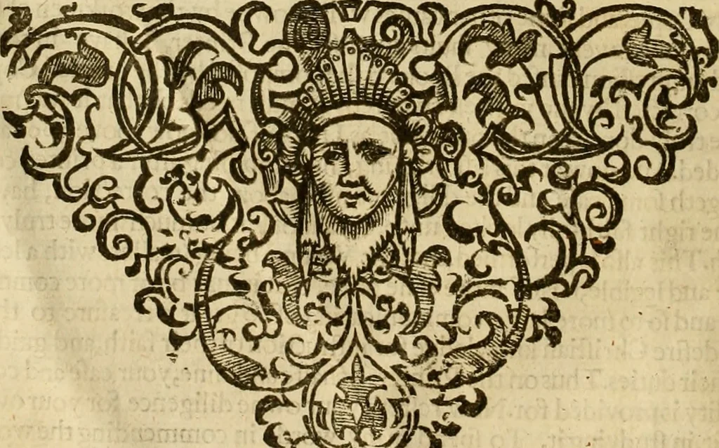 An illustration from The institution of christian religion, 1634, leaf 9