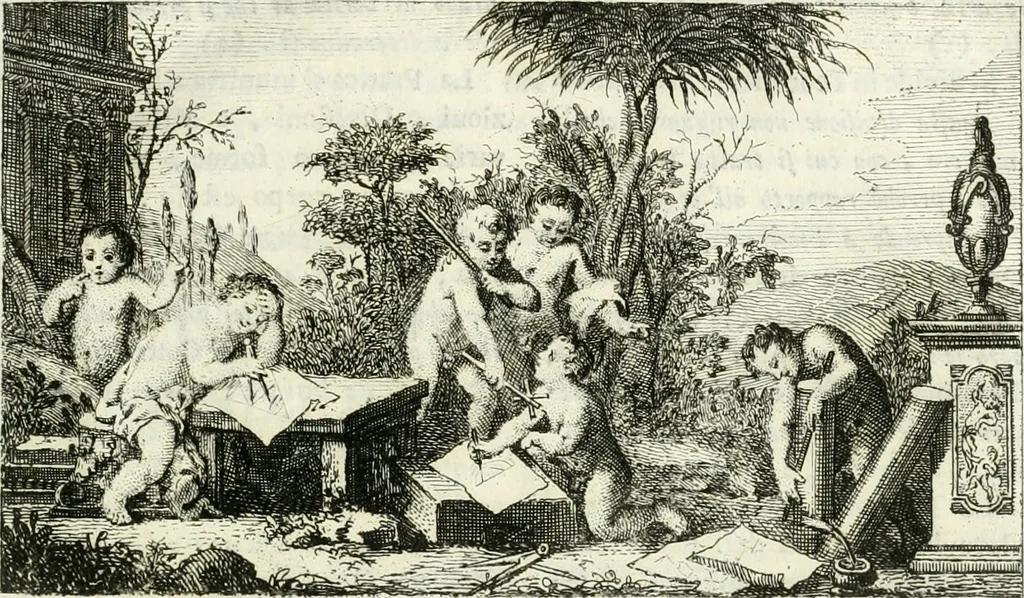 An illustration from Instituzione pratica dell' architettura civile per la decorazione de' pubblici, e privati edifici : preceduta da un articolo di geometria in pratica ad uso delli disegnatori ed artifici, 1766, leaf 28