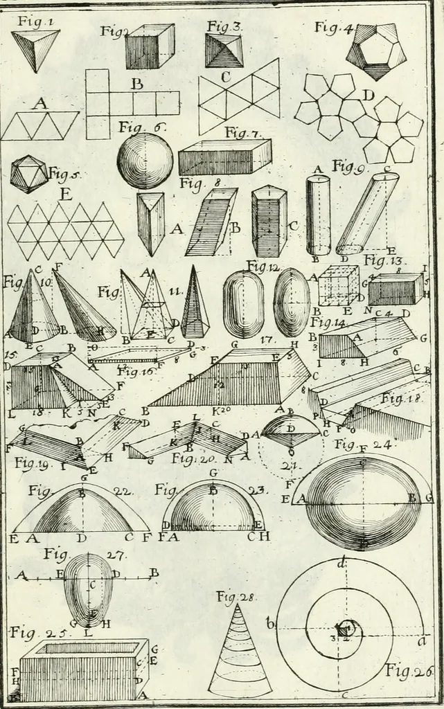 An illustration from Instituzione pratica dell' architettura civile per la decorazione de' pubblici, e privati edifici : preceduta da un articolo di geometria in pratica ad uso delli disegnatori ed artifici, 1766, leaf 12