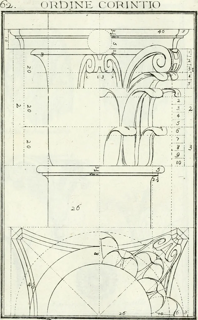 An illustration from Instituzione pratica dell' architettura civile per la decorazione de' pubblici, e privati edifici : preceduta da un articolo di geometria in pratica ad uso delli disegnatori ed artifici, 1766, leaf 130