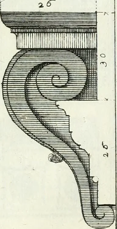 An illustration from Instituzione pratica dell' architettura civile per la decorazione de' pubblici, e privati edifici : preceduta da un articolo di geometria in pratica ad uso delli disegnatori ed artifici, 1766, leaf 142