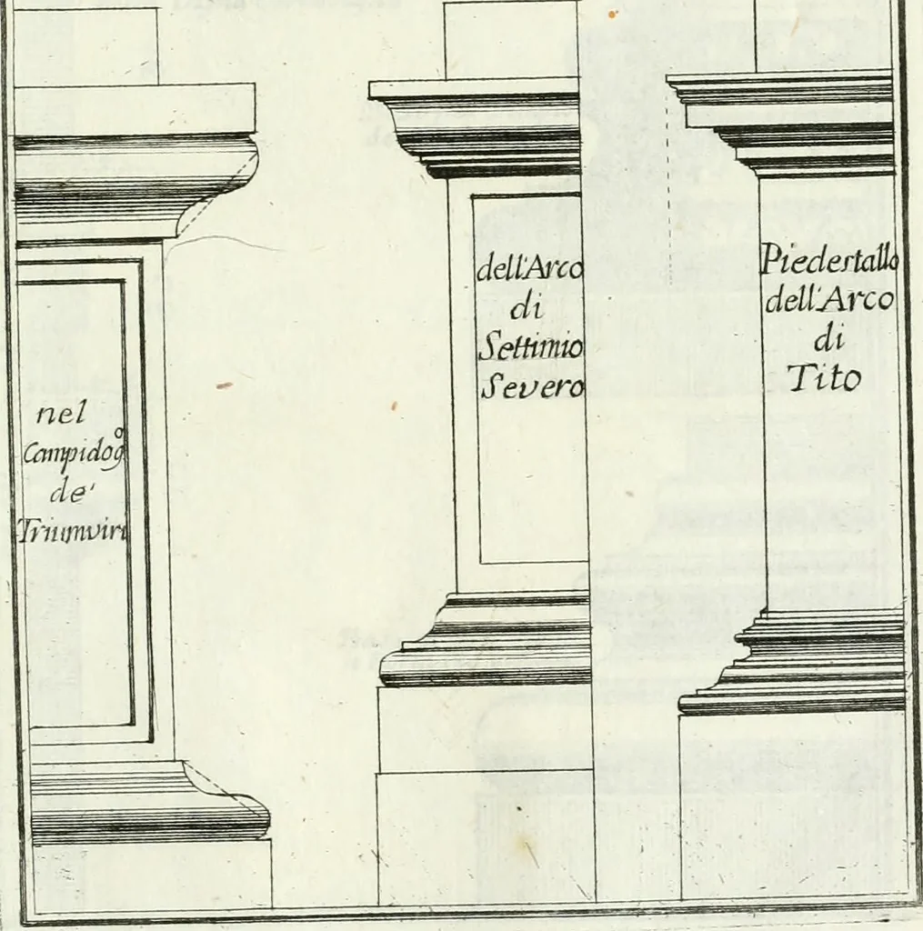 An illustration from Instituzione pratica dell' architettura civile per la decorazione de' pubblici, e privati edifici : preceduta da un articolo di geometria in pratica ad uso delli disegnatori ed artifici, 1766, leaf 228