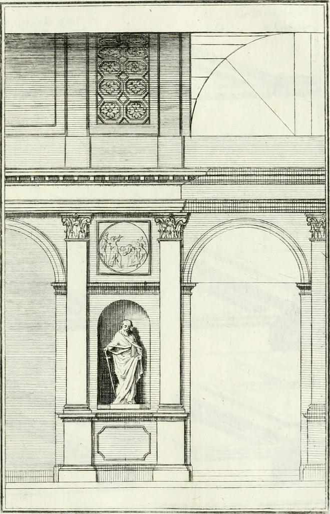 An illustration from Instituzione pratica dell' architettura civile per la decorazione de' pubblici, e privati edifici : preceduta da un articolo di geometria in pratica ad uso delli disegnatori ed artifici, 1766, leaf 272