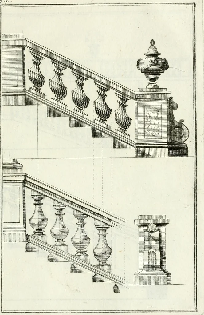 An illustration from Instituzione pratica dell' architettura civile per la decorazione de' pubblici, e privati edifici : preceduta da un articolo di geometria in pratica ad uso delli disegnatori ed artifici, 1766, leaf 294