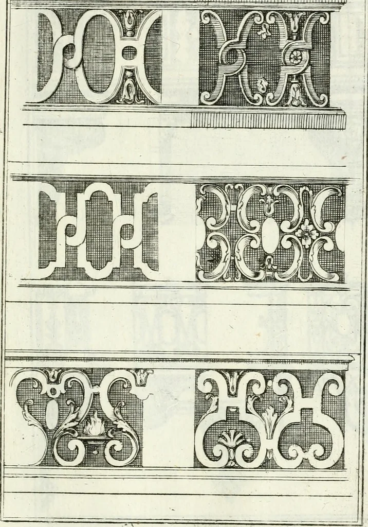 An illustration from Instituzione pratica dell' architettura civile per la decorazione de' pubblici, e privati edifici : preceduta da un articolo di geometria in pratica ad uso delli disegnatori ed artifici, 1766, leaf 300