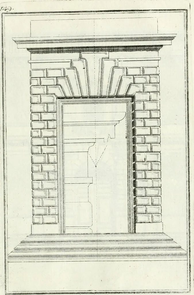 An illustration from Instituzione pratica dell' architettura civile per la decorazione de' pubblici, e privati edifici : preceduta da un articolo di geometria in pratica ad uso delli disegnatori ed artifici, 1766, leaf 304