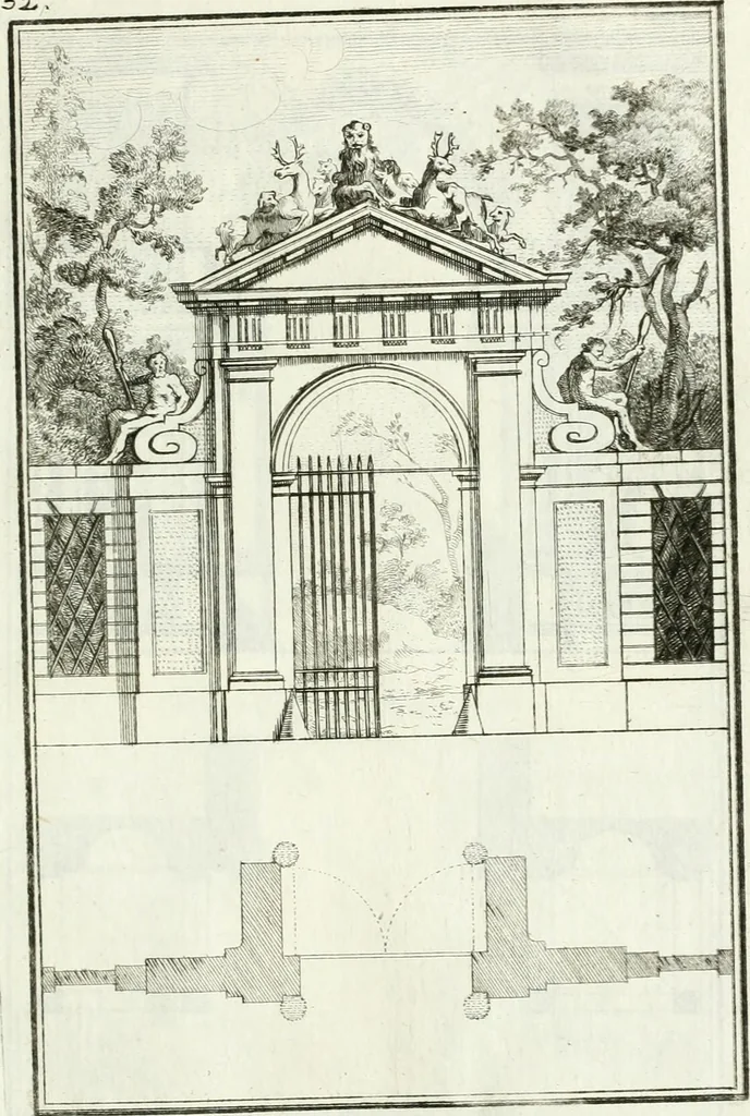 An illustration from Instituzione pratica dell' architettura civile per la decorazione de' pubblici, e privati edifici : preceduta da un articolo di geometria in pratica ad uso delli disegnatori ed artifici, 1766, leaf 310