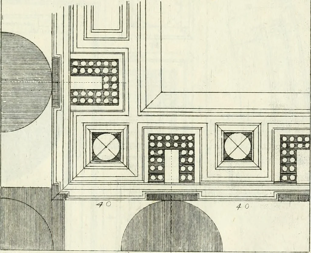 An illustration from Instituzione pratica dell' architettura civile per la decorazione de' pubblici, e privati edifici : preceduta da un articolo di geometria in pratica ad uso delli disegnatori ed artifici, 1766, leaf 66