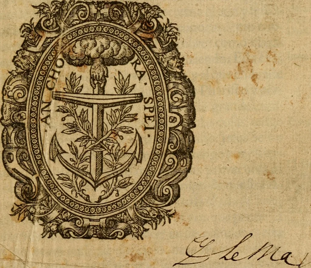 An illustration from Institvción de la religión cristiana, 1597, leaf 8