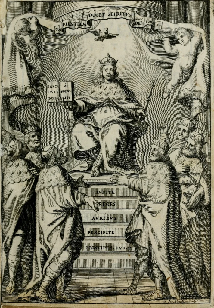 An illustration from Instruccion christiana de principes y reyes sacada de la Escritura Divina. Dos veces impressa en el idioma toscano, y esta tercera en Española, 1688, leaf 6