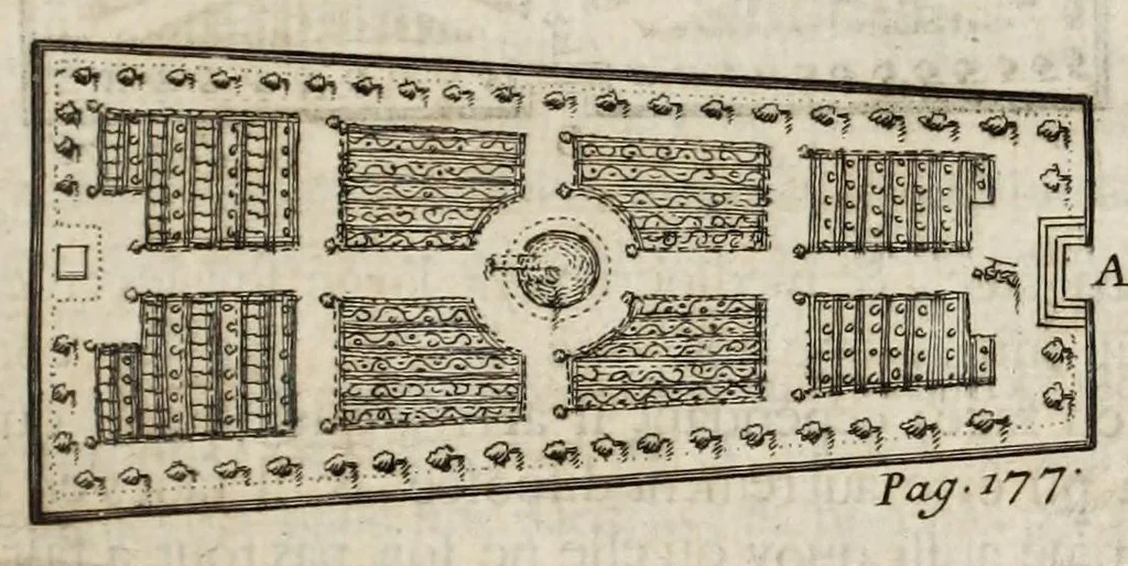An illustration from Instruction pour les jardins fruitiers et potagers : avec un traité des orangers, suivy de quelques réflexions sur l'agriculture, 1690, leaf 209