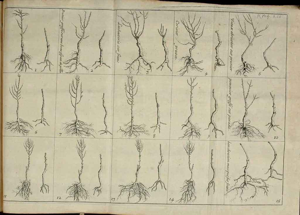 An illustration from Instruction pour les jardins fruitiers et potagers : avec un traité des orangers, suivy de quelques réflexions sur l'agriculture, 1690, leaf 537