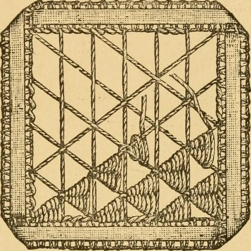 An illustration from Instructions for lace making .., 1878, leaf 30