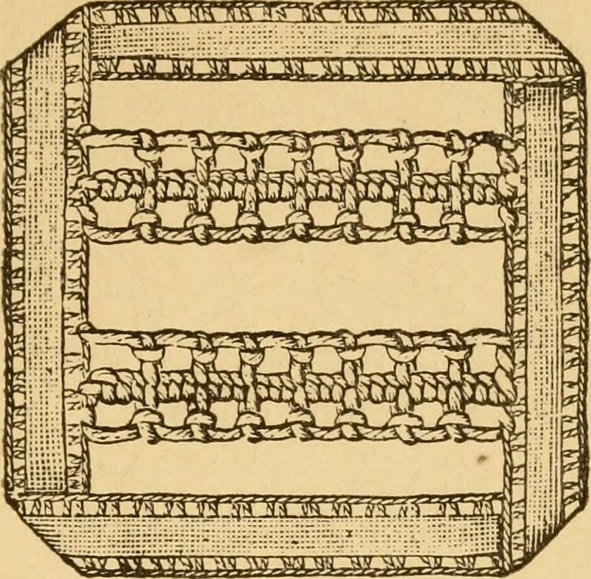 An illustration from Instructions for lace making .., 1878, leaf 38