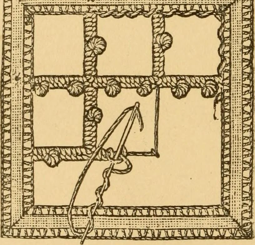 An illustration from Instructions for lace making .., 1878, leaf 41