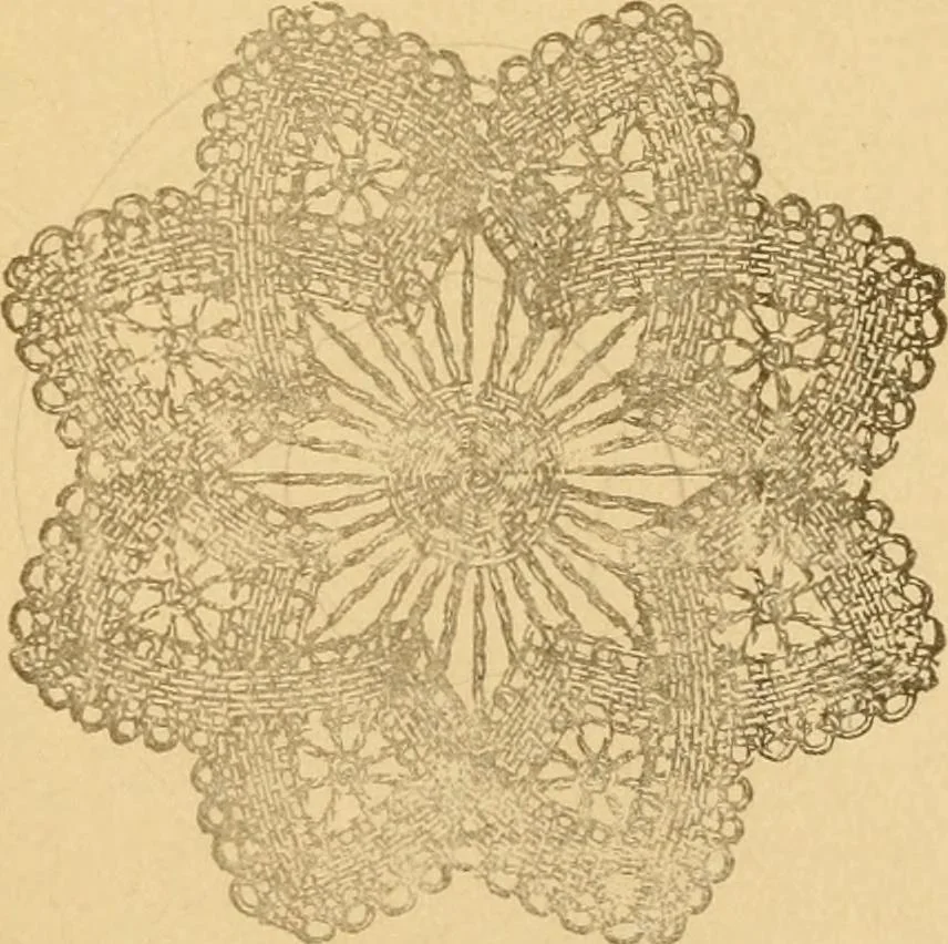An illustration from Instructions for lace making .., 1878, leaf 44