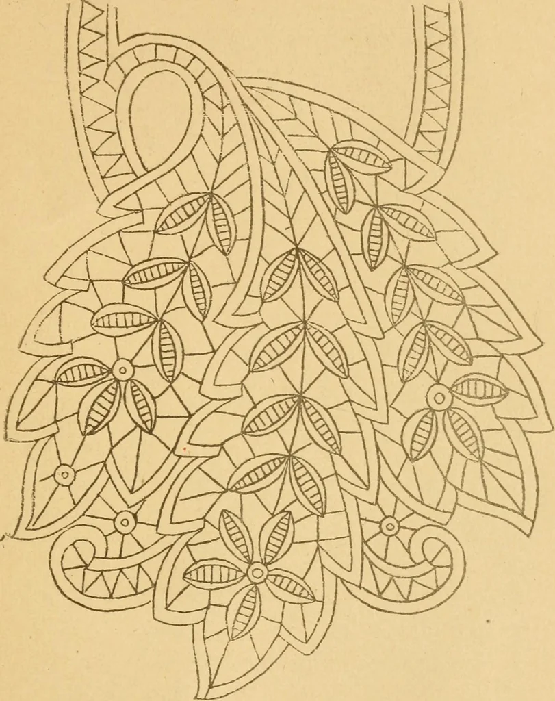 An illustration from Instructions for lace making .., 1878, leaf 52