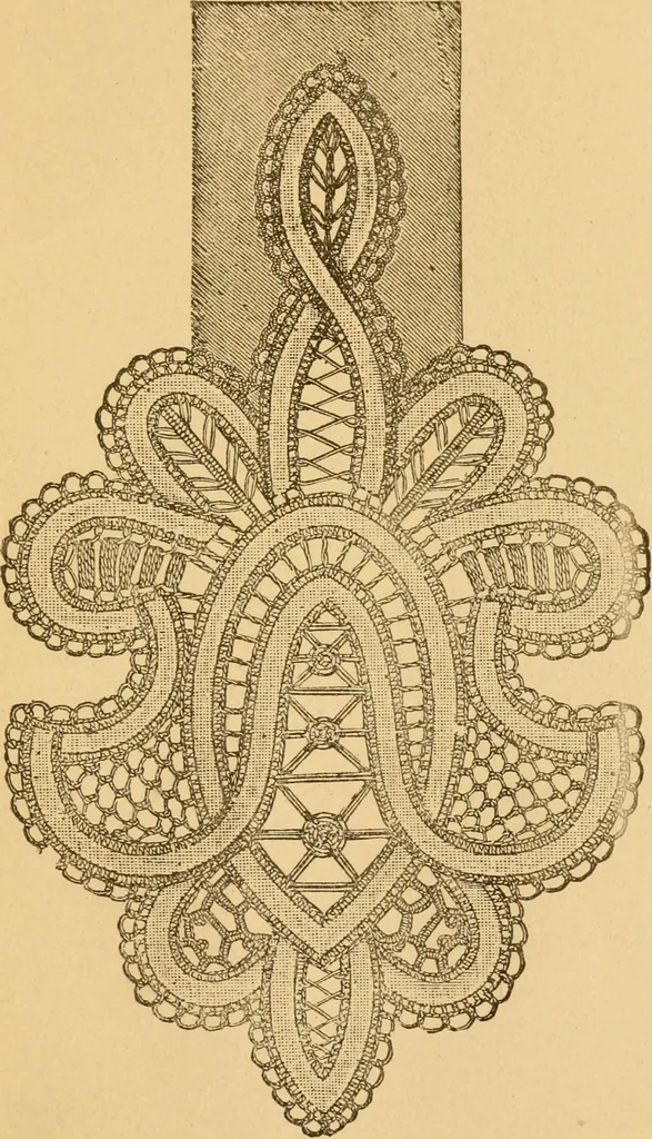An illustration from Instructions for lace making .., 1878, leaf 54
