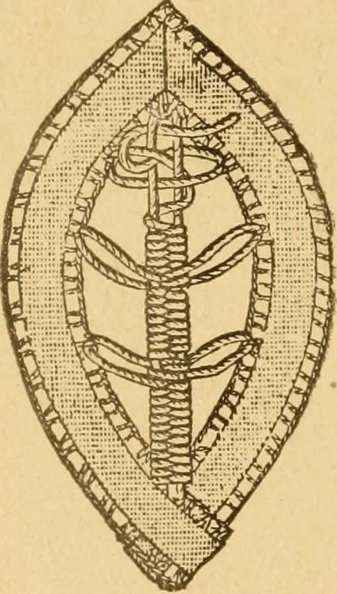 An illustration from Instructions for lace making .., 1878, leaf 55