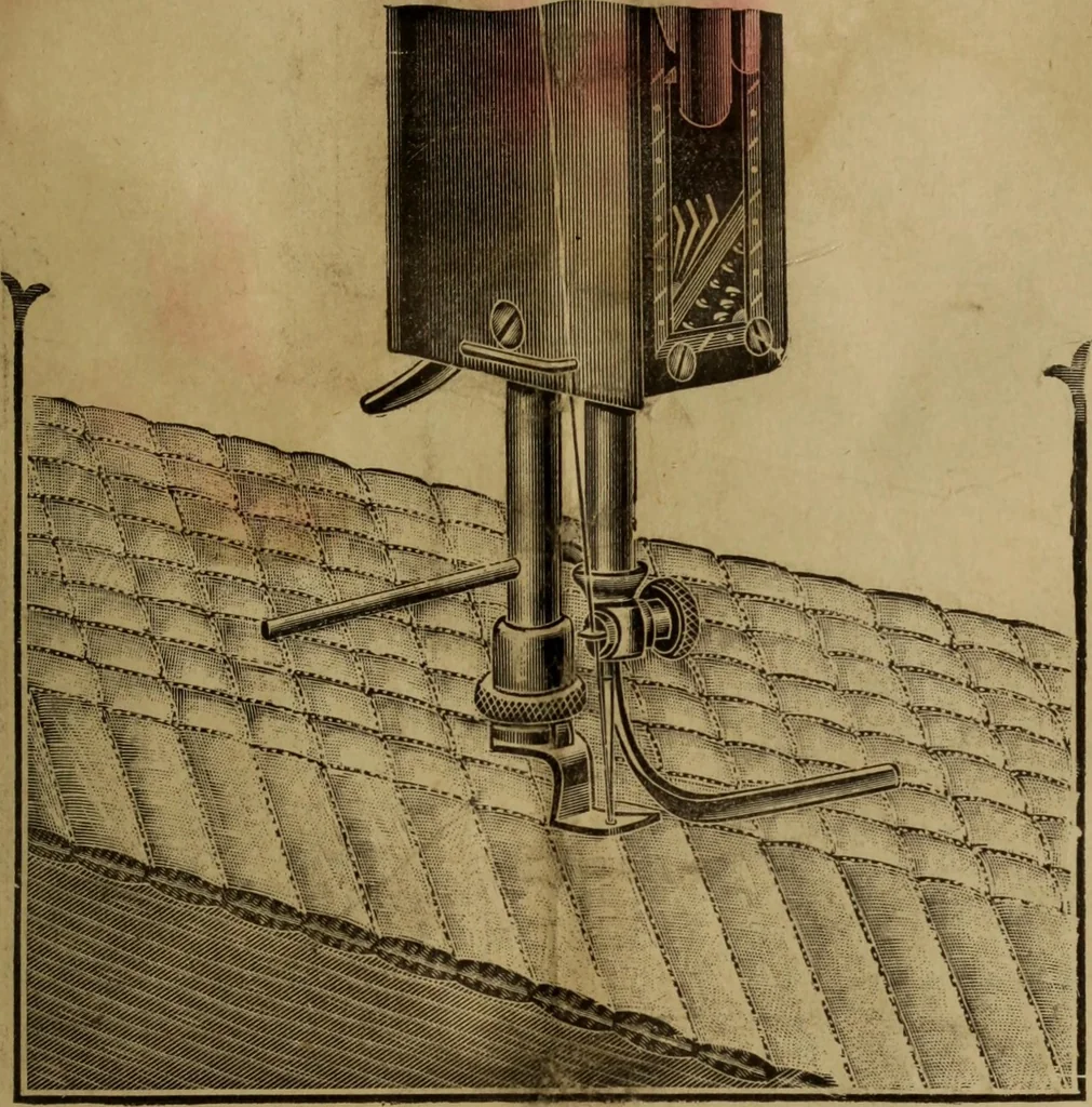 An illustration from Instructions for using the new improved Raymond family sewing machines and attachments, 1902, leaf 18