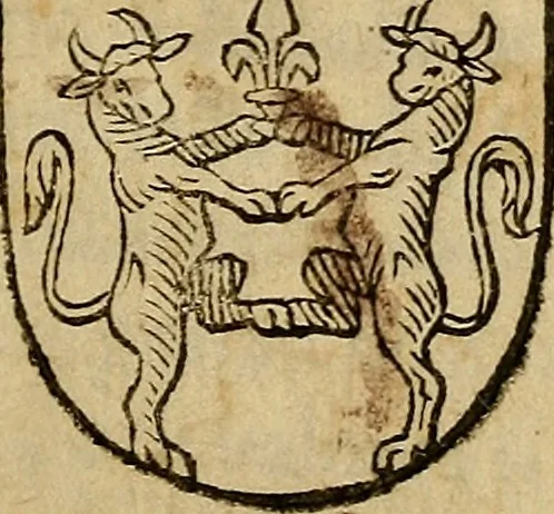 An illustration from Instruttione delle cose notabili della città di Bologna & altre particolari : con tutte le memorie antiche, che si ritrouano nella città e contà, et alcune altre cose curiose, 1621, leaf 4