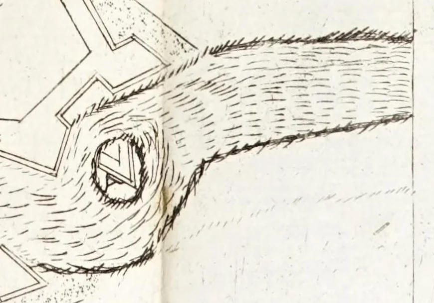 An illustration from Instruttioni militari appropriate all' uso moderno di guerreggiare. Opera nuova, utile e necessaria à professori dell' onorata disciplina della militia. Divisa in tre libri, 1692, leaf 345