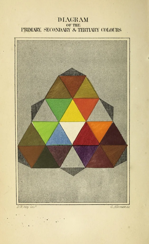 An illustration from The interior decorator, being the laws of harmonious coloring adapted to interior decorations, 1867, leaf 6