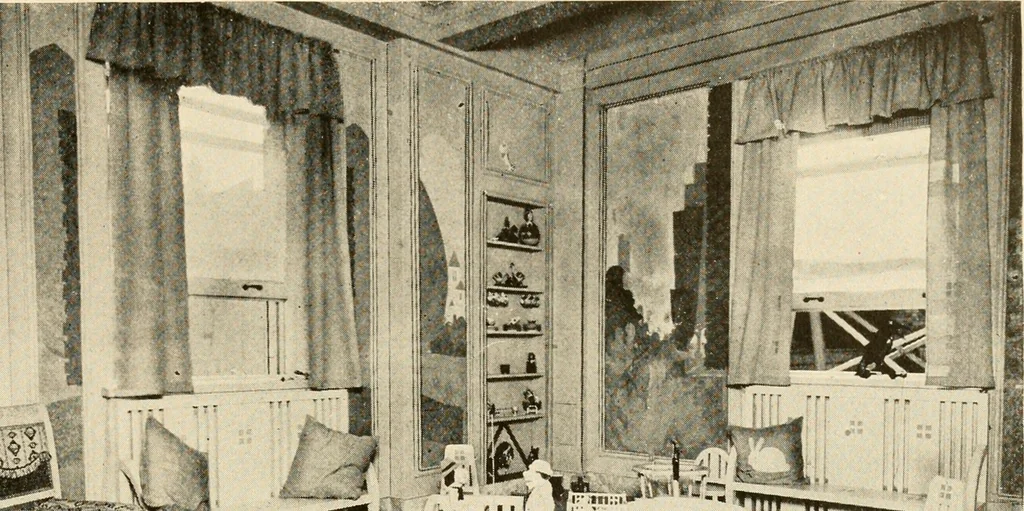 An illustration from Interiors beautiful and the decoration of the home, 1922, leaf 110
