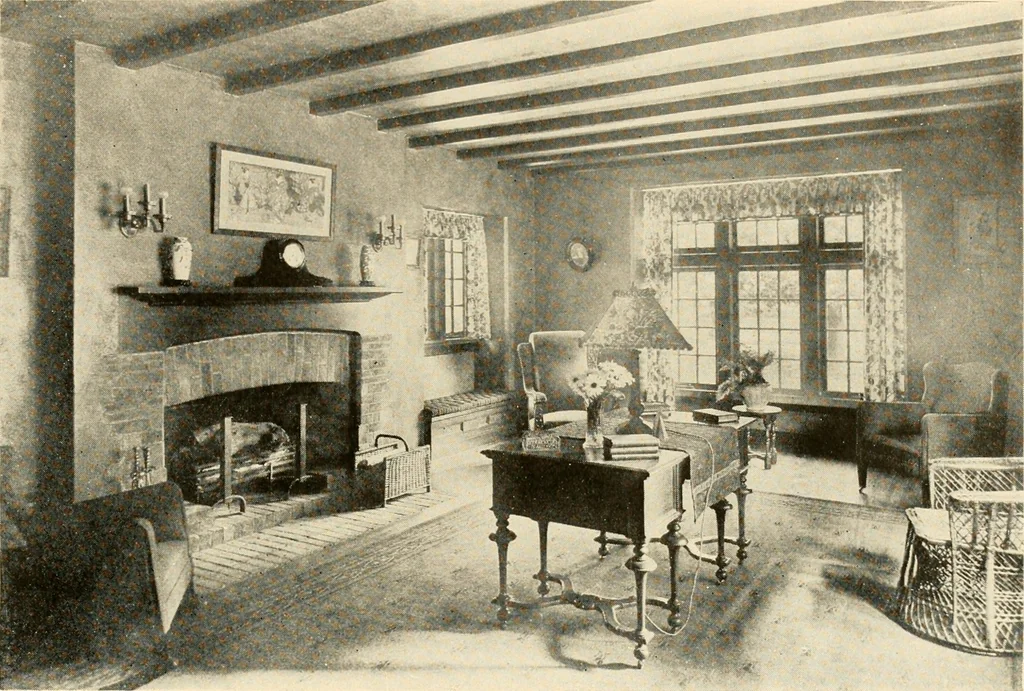 An illustration from Interiors beautiful and the decoration of the home, 1922, leaf 34