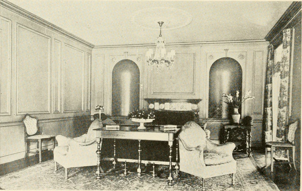 An illustration from Interiors beautiful and the decoration of the home, 1922, leaf 55