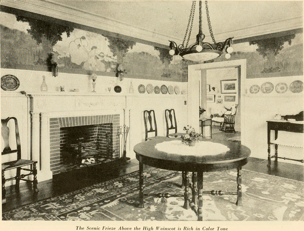 An illustration from Interiors beautiful and the decoration of the home, 1922, leaf 76