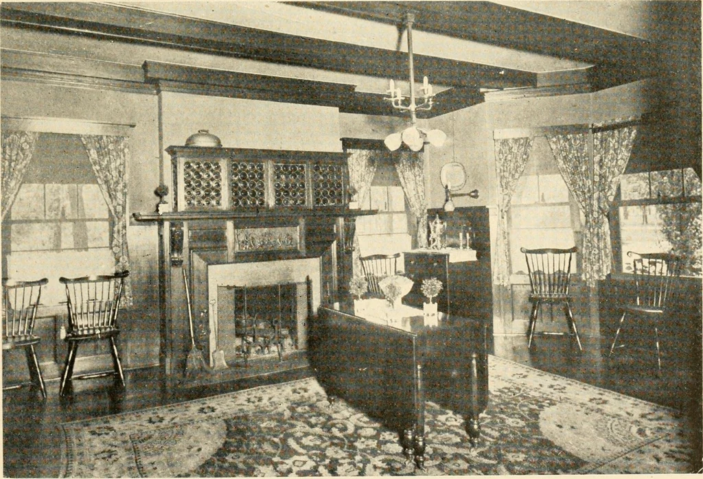 An illustration from Interiors beautiful and the decoration of the home, 1922, leaf 82