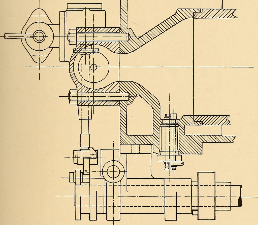 An illustration from The internal combustion engine; being a text book on gas, oil and petrol engines, for the use of students and engineers, 1909, leaf 138